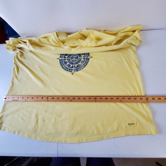Life Is Good Graphic Tee Shirt Women's Size XXXL Cotton Short Sleeve Yellow Top - Picture 8 of 11